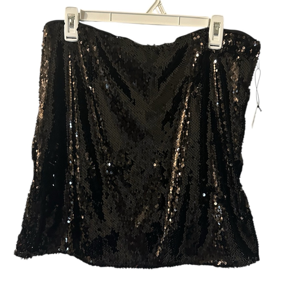 A.C.W. Black Sequin Mini Skort w/ Built-In Shorts – NWT – Size XL